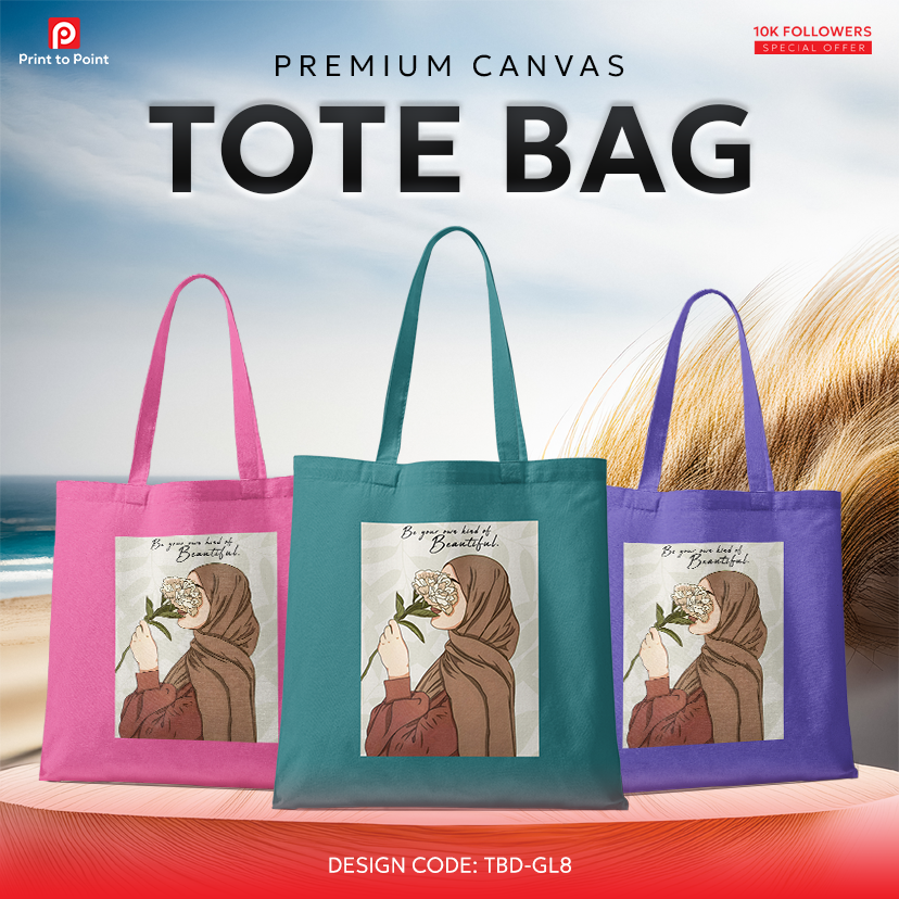 Be your own kind of beautiful | Canvas Tote Bag with Zipper | Reusable user friendly bag | Single Side Print